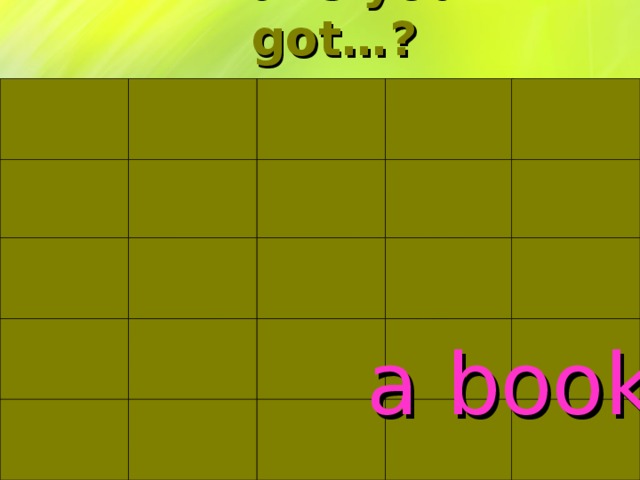 Have you got…? a book