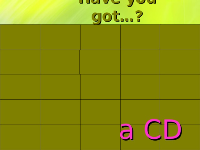 Have you got…?  a  CD