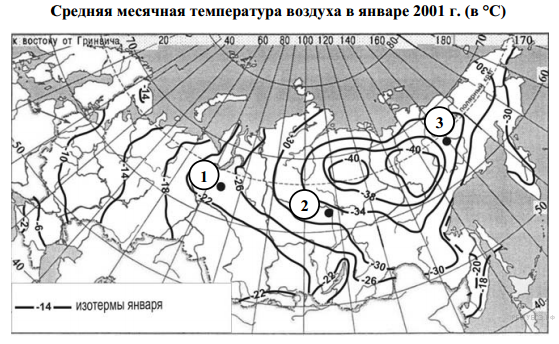 Карта средних температур в июле