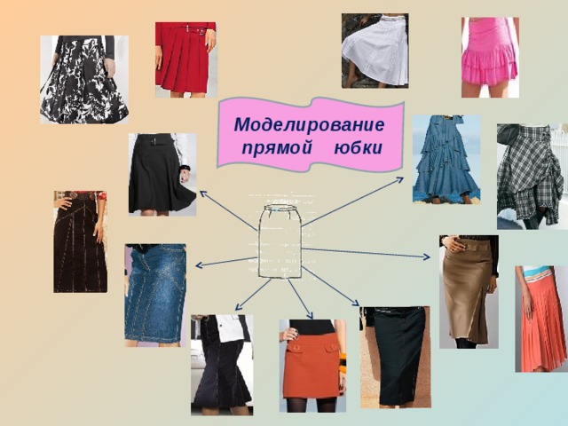 Моделирование  прямой юбки   прямой юбки  