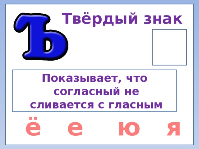 Буква ь и ъ знак занятие для дошкольников презентация