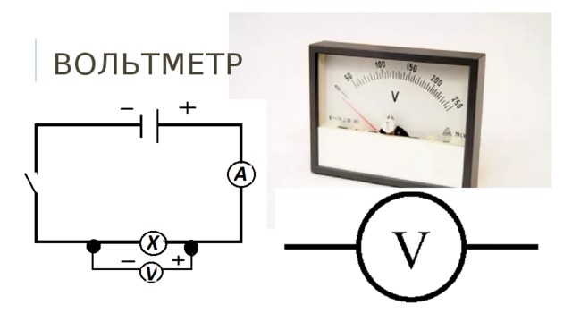 Вольтметр рисунок физика