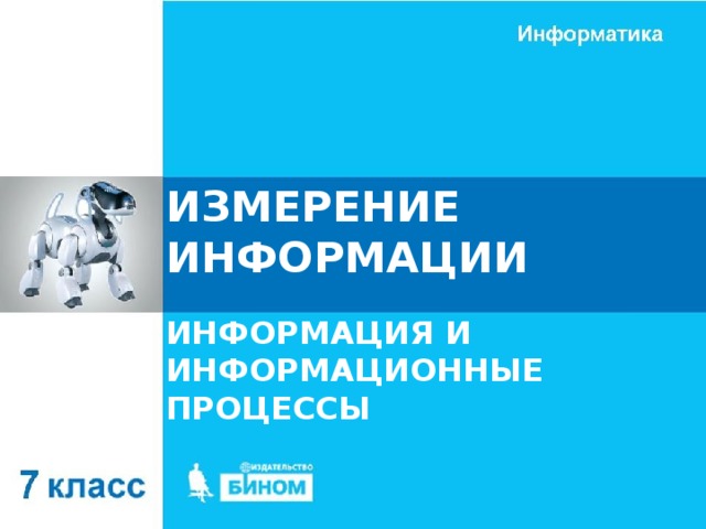 ИЗМЕРЕНИЕ ИНФОРМАЦИИ ИНФОРМАЦИЯ И ИНФОРМАЦИОННЫЕ ПРОЦЕССЫ