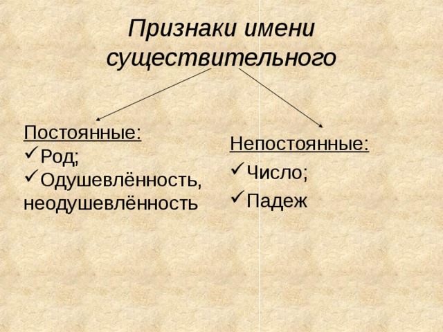 Признаки имени существительного. Постоянные и непостоянные признаки имен существительных. Постоянные и непостоянные признаки существительного. Непостоянные морфологические признаки существительных. Постоянные признаки сущ 5 класс.