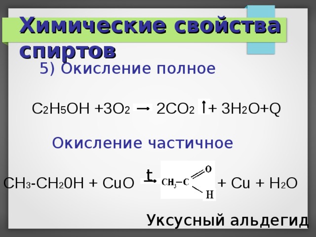 Cuo h2o. Спирт + o2. С2h5oh + Cuo. Химические свойства спиртов реакция окисления. Химические свойства спиртов окисление.