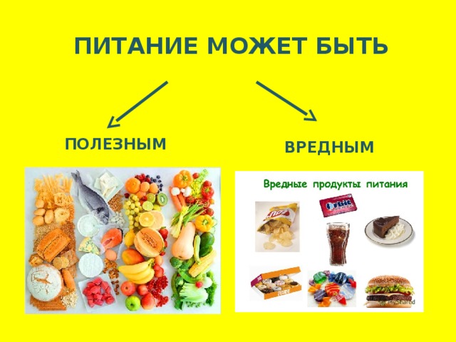 Полезные и вредные продукты презентация для дошкольников