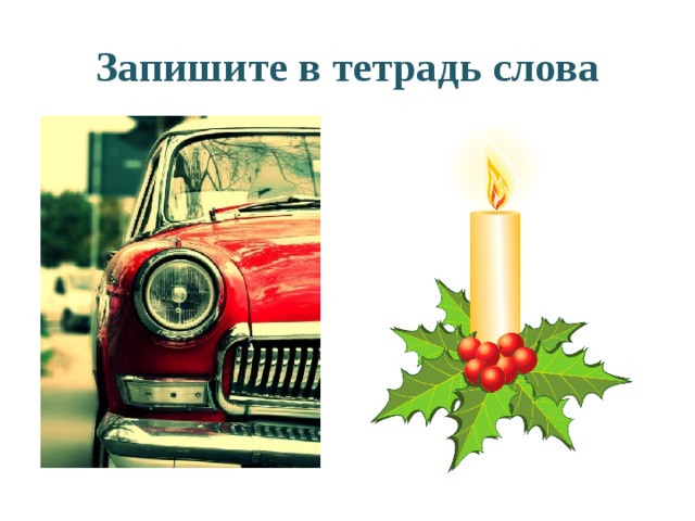Запишите в тетрадь слова 