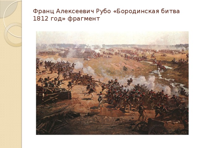 Франц Алексеевич Рубо «Бородинская битва 1812 год» фрагмент 