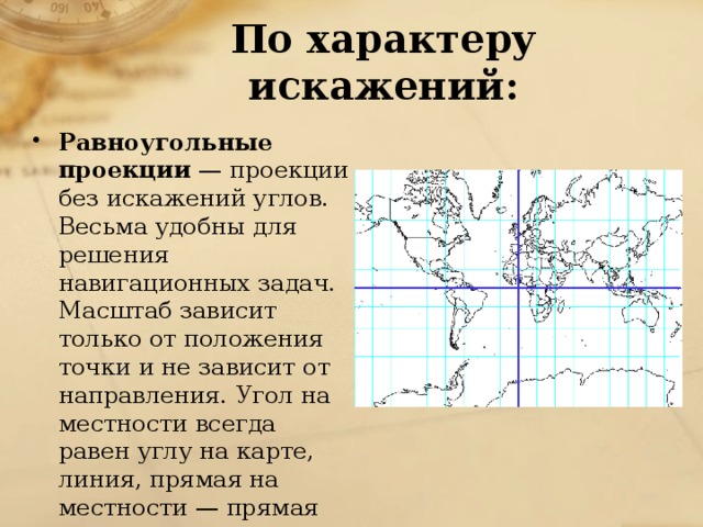 Виды искажений. Карты по характеру искажений. Проекция без искажения. По характеру искажений. Характер искажений проекции.