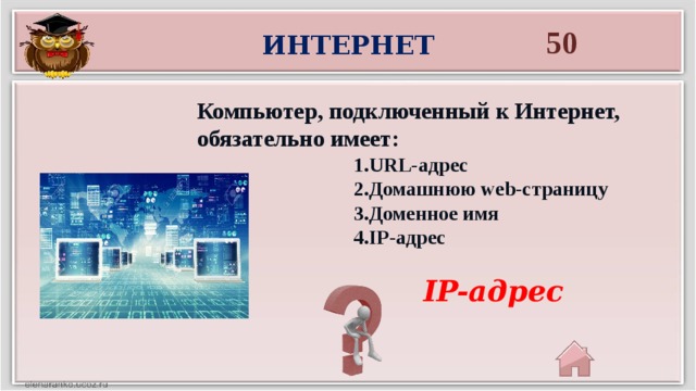 Что имеет каждый компьютер подключенный к сети интернет