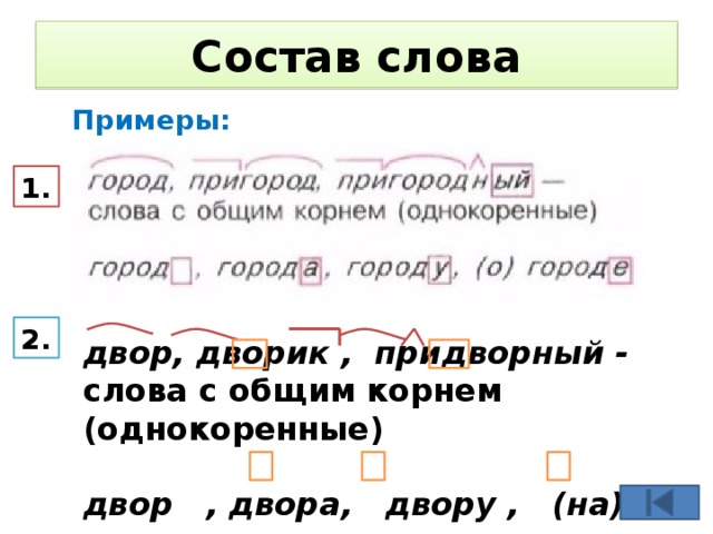 Подбери к каждому слову подходящую схему летний быстро пригородный приберегу столб