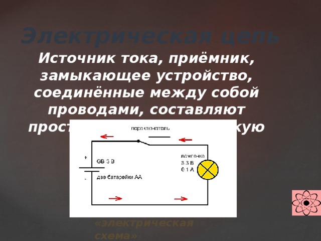 Источник тока ответы. Токи приемников и токи источников. Источники и приемники электрической цепи. Замыкающее устройство. Приёмник тока электрическая цепь.