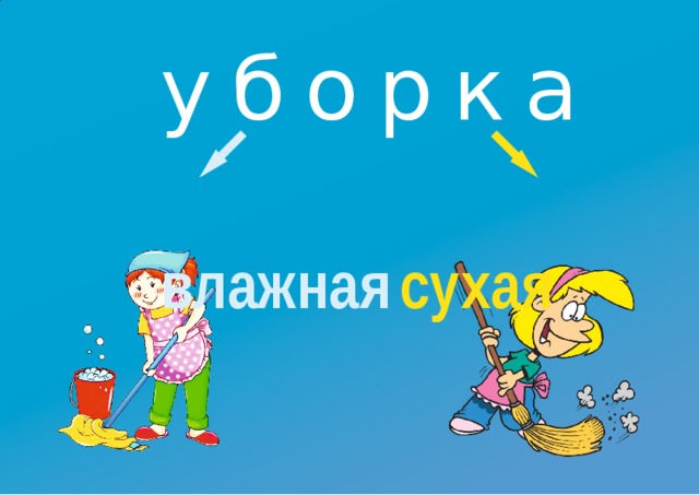 уборка  влажная  сухая