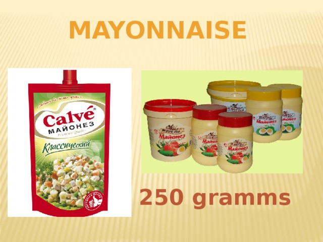 mayonnaise 250 gramms