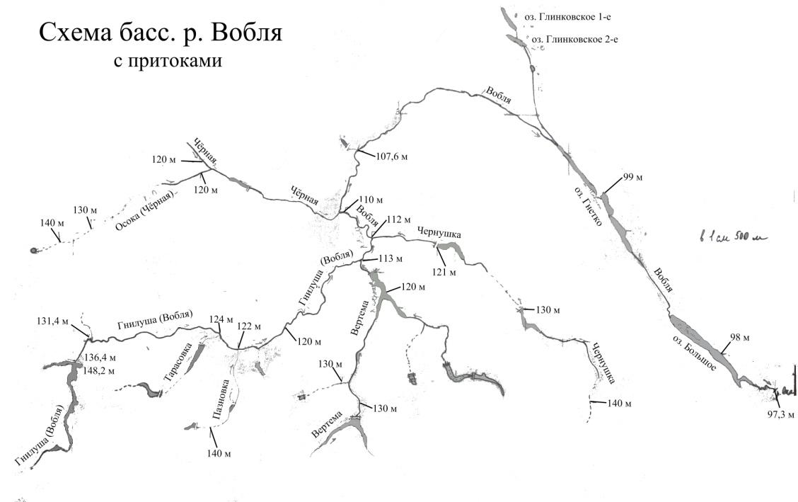 Река осетр карта глубин