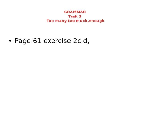 Grammar task