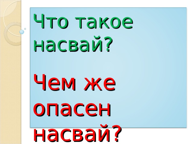 Презентация на тему насвай