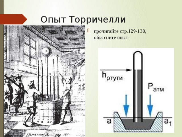 Izmerenie Atmosfernogo Davleniya Opyt Torrichelli Barometr Aneroid