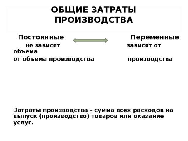 Переменные зависят от объема. Затраты, которые не зависят от объёмов производства, называются:. Затраты зависящие от объема производства называются. Издержки, не зависящие от объема выпускаемой продукции.. Затраты которые зависят от объема производства.