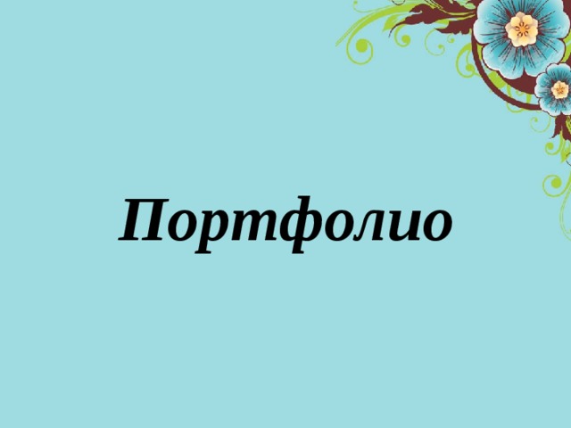 Портфолио 