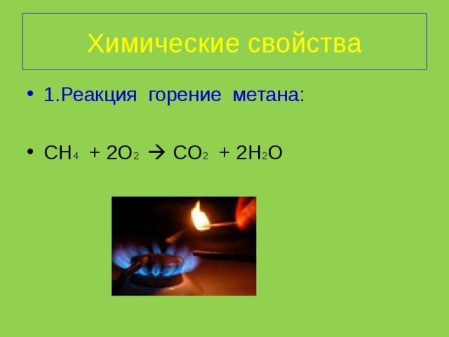 Химическая реакция горения метана. Химическая формула сгорания метана. Реакция горения газа формула.