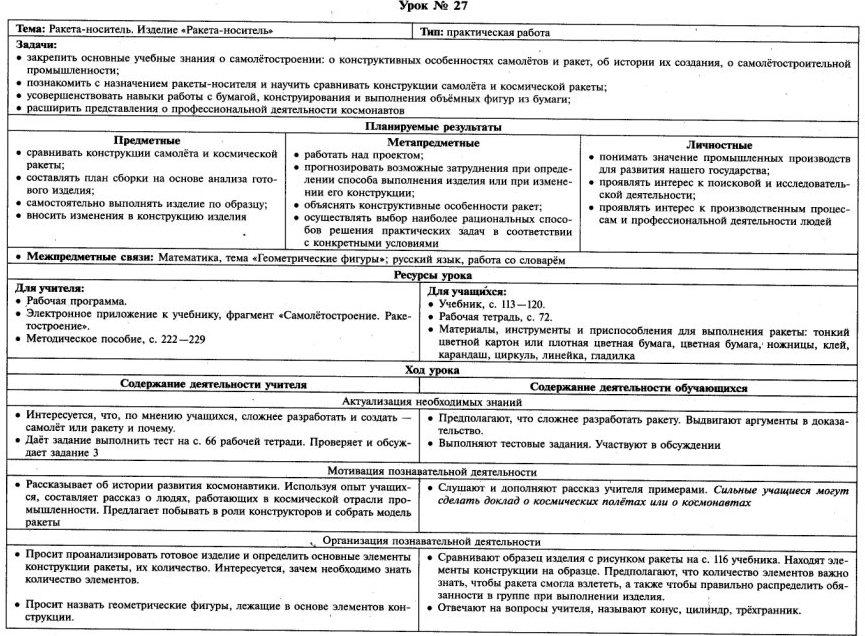 Презентация по технологии 4 класс ракета носитель