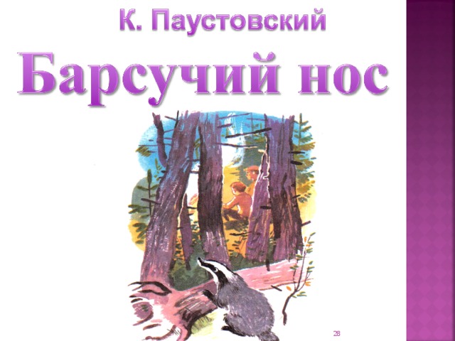 Рисунок к рассказу барсучий нос паустовский 3 класс