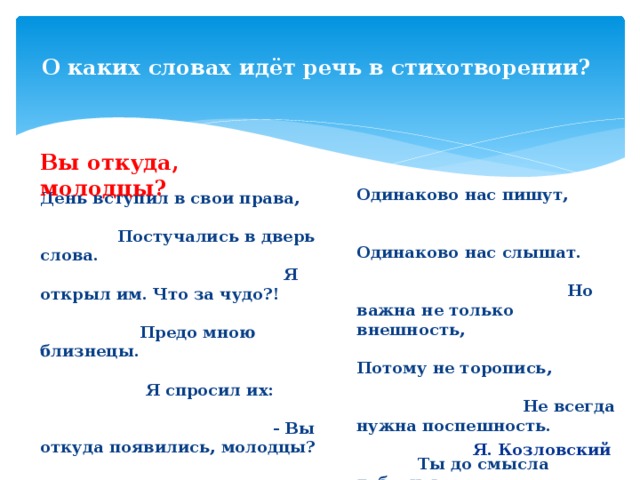 Слово близнец. Слова Близнецы омонимы. Слова двойники в русском языке. Слова Близнецы в русском. О каких словах идёт речь запиши их.