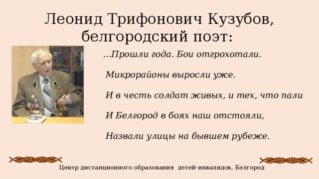Кузубов леонид трифонович презентация