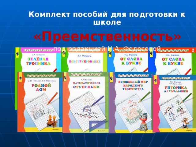 Пособия для подготовки. Программа н. а. Федосовой «преемственность. Подготовка детей к школе». Преемственность программа по подготовке к школе детей 5-7 лет. Программа преемственность подготовка детей к школе. УМК преемственность.