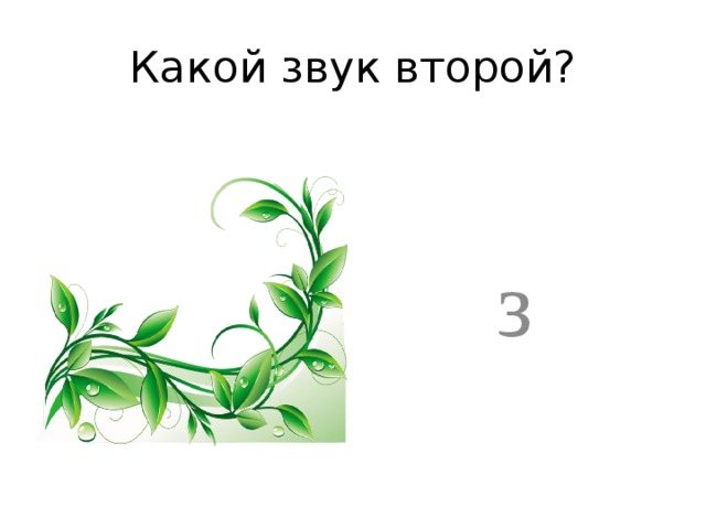 Какой звук второй? з 