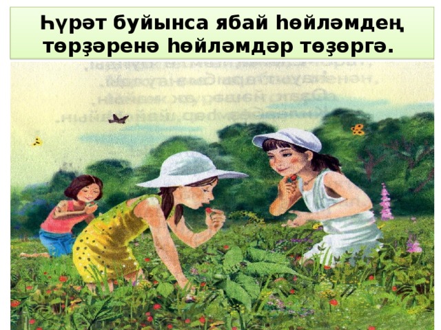 Схема буйынса һөйләмдәр тозоп яз