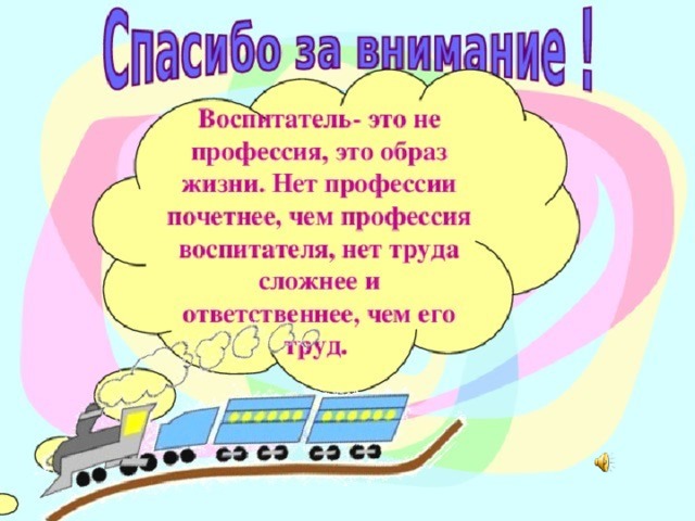 Презентация воспитателя о своей работе