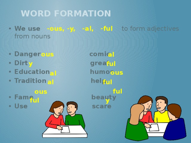 Adjective formation