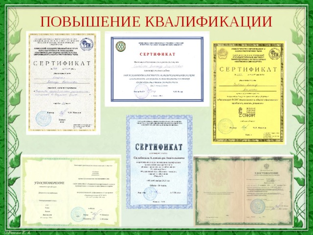 ПОВЫШЕНИЕ КВАЛИФИКАЦИИ 