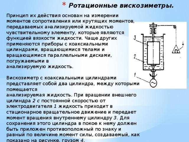 Ротационный вискозиметр схема