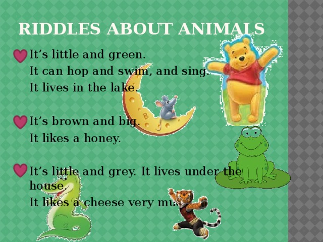 Animal riddles 2 в картинках с ответами