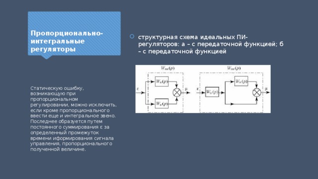 Структурная схема пи регулятора