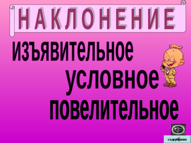 - изменение глагола по лицам, числам и система его личных окончаний.  II спряжение Н.ф. - ИТЬ  (кроме брить, стелить) + гнать, держать, терпеть,  обидеть, слышать, видеть, ненавидеть, и зависеть и вертеть, и ещё дышать, смотреть I спряжение  Все остальные глаголы. содержание 