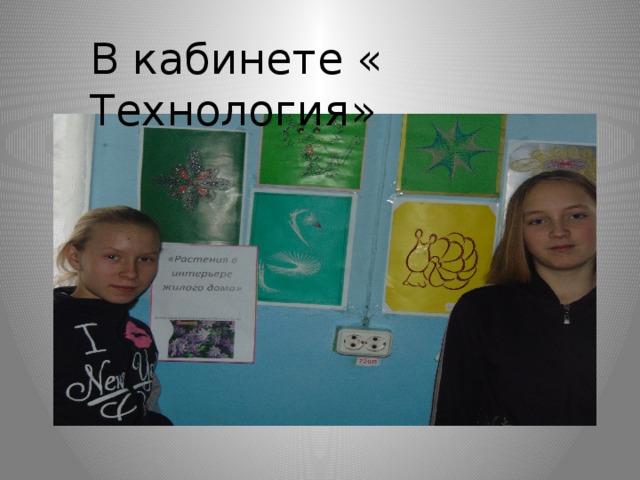 В кабинете « Технология» 