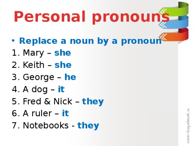 Personal pronouns