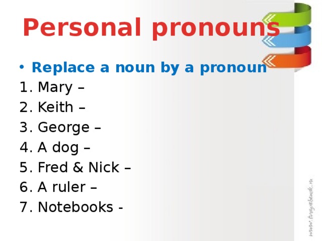 Personal pronouns