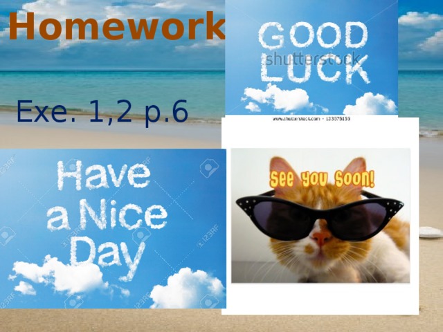 Homework Exe. 1,2 p.6