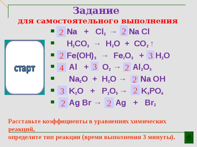 Расставьте коэффициенты укажите тип реакции h2o. Na+cl2 уравнение химической реакции. Na+CL уравнение химической реакции. Na+cl2 Тип реакции. Расстановка коэффициентов na+cl2 NACL.