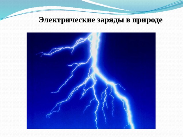 Электрические заряды в природе 