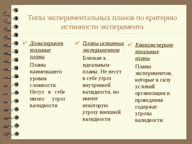 Экспериментальный план исследования в психологии