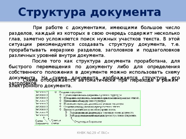 Опишите режим структура. Структура документа. Понятие структуры документа. Структура документа бывает. Как определить структуру документа.