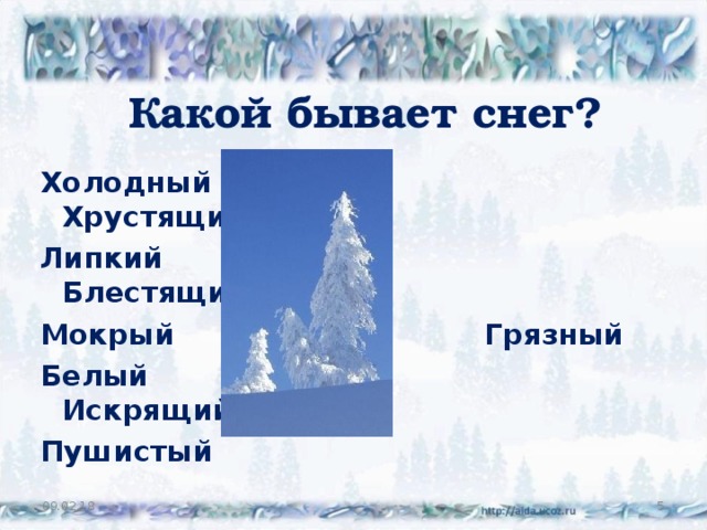 Каким бывает снег