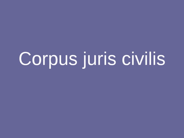 Corpus juris civilis 
