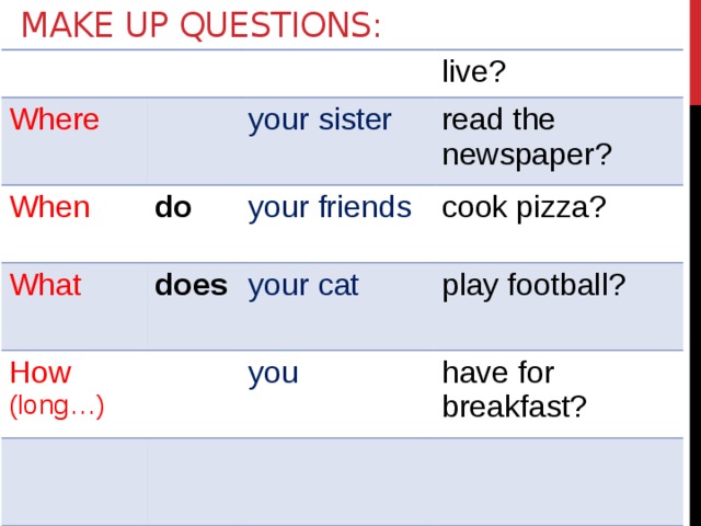 Friend does. Do your friend или does. Do you friend или does your friend. Where does your sister work. Do your sister или does.